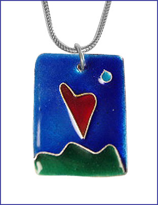Red Heart Cloissone